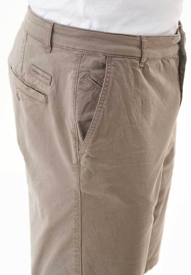 Miesten Slim Fit Chinoshortsit Smokey Olive