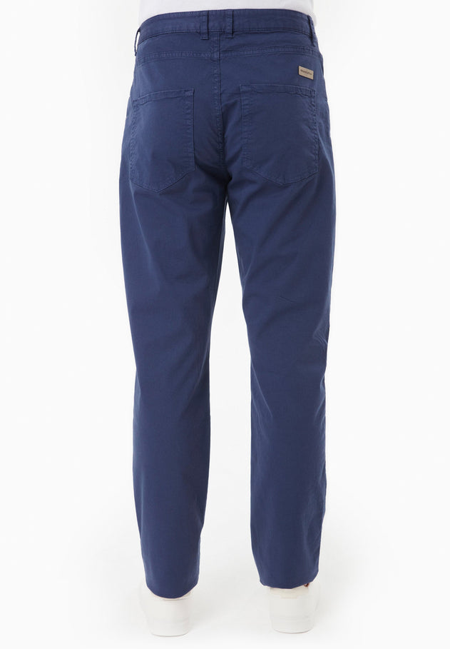 Men's Regular-Fit Organic Cotton Trousers Navy