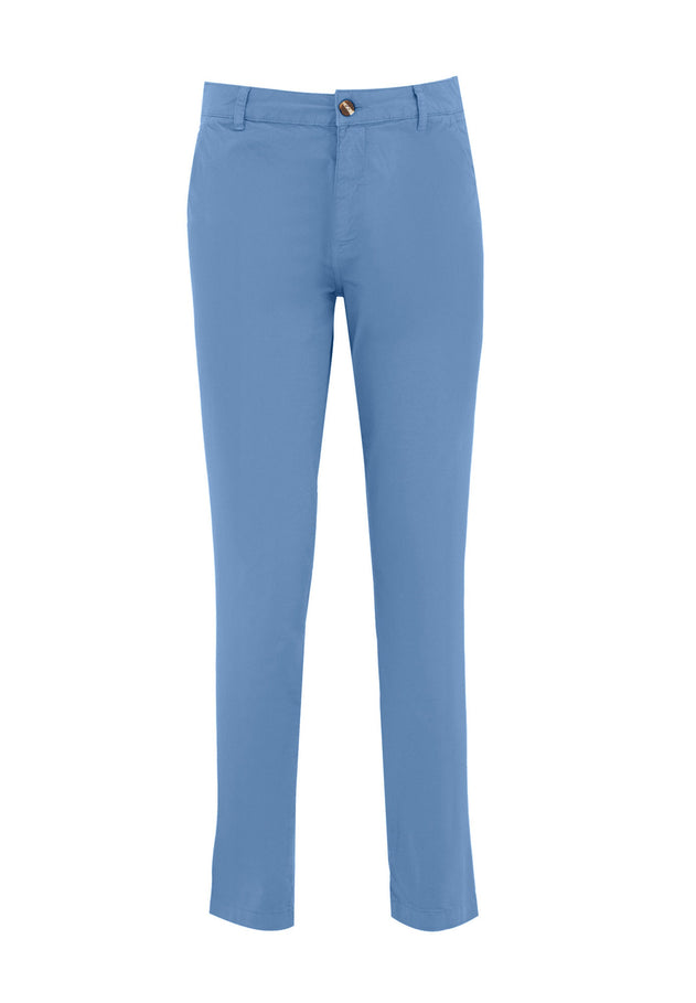 Men's Slim-Fit Organic Cotton Trousers Coronet Blue
