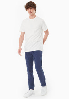 Men's Slim-Fit Organic Cotton Trousers Navy