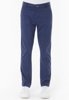 Men's Slim-Fit Organic Cotton Trousers Navy