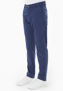 Men's Slim-Fit Organic Cotton Trousers Navy