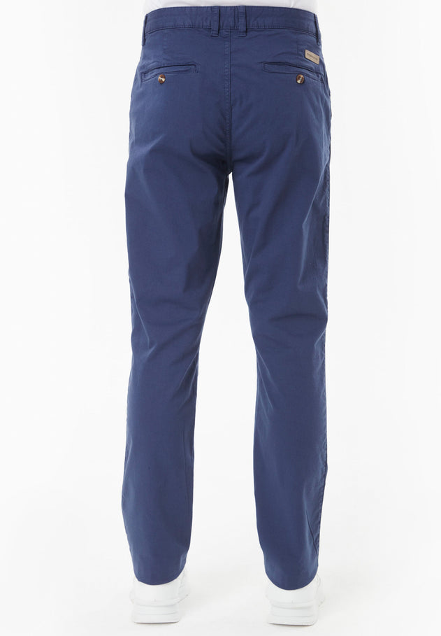 Men's Slim-Fit Organic Cotton Trousers Navy