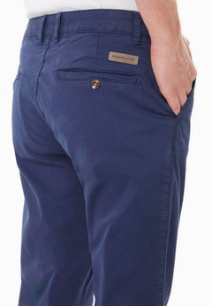 Men's Slim-Fit Organic Cotton Trousers Navy