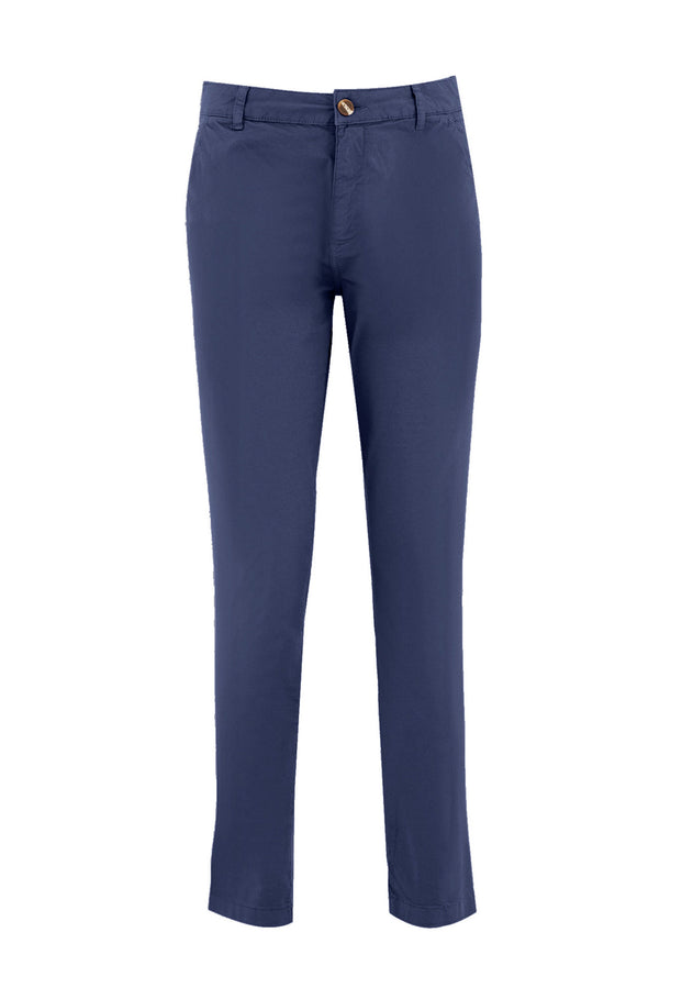 Men's Slim-Fit Organic Cotton Trousers Navy