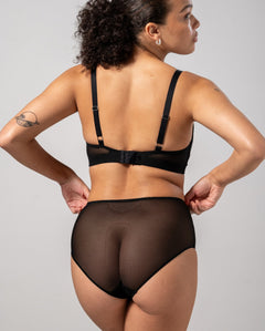 Mesh Highwaist Briefs Mesh Mania Black