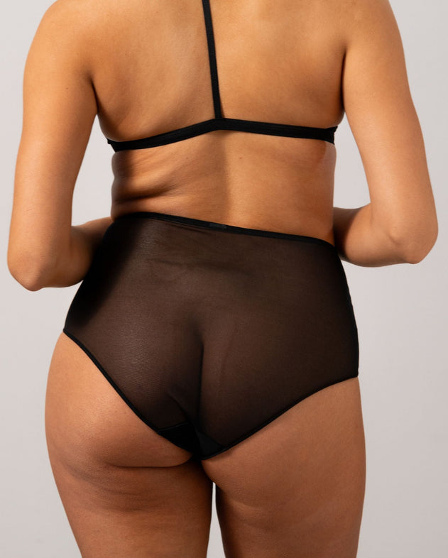 Mesh Highwaist Briefs Mesh Mania Black