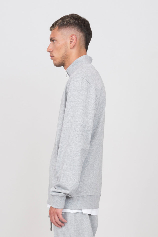 Men's Sweatshirt With A Zipper Grey