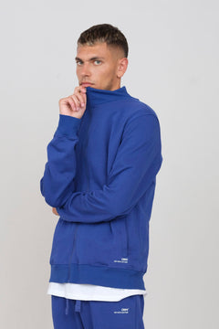 Men's Sweatshirt With A Zipper Blue