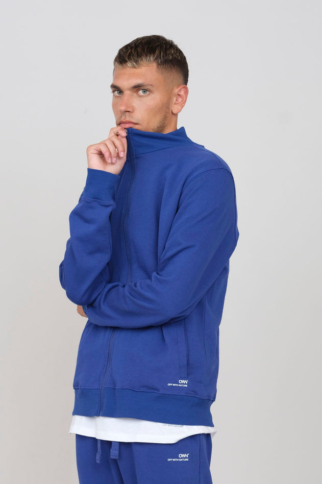 Men's Sweatshirt With A Zipper Royal Blue