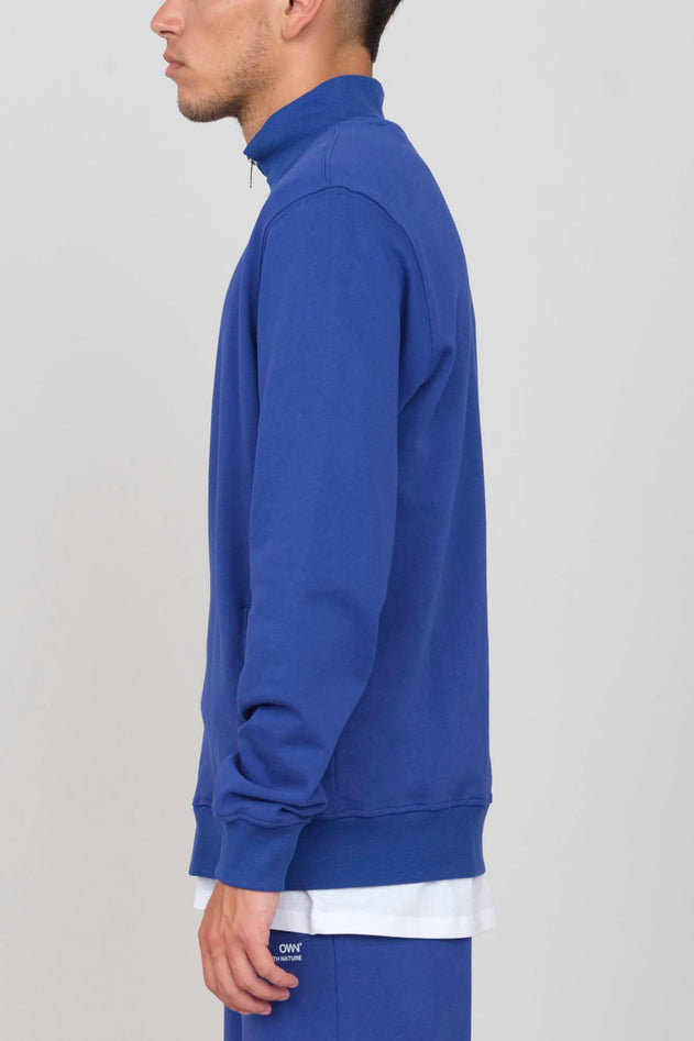 Men's Sweatshirt With A Zipper Royal Blue