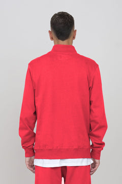 Men's Sweatshirt With A Zipper Red