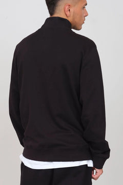 Gauze Sweatshirt With A Zipper Black