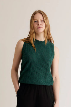 Mila Knitted Top Dark Green