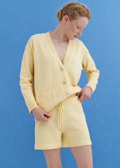 Knitted Cotton Cardigan with Buttons Sun