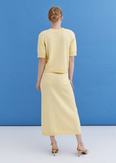 Knitted Cotton Top and Skirt Set Sun