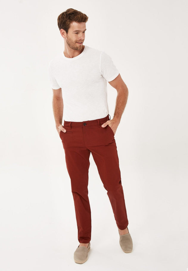 Men's Organic Cotton Chino Pants Hot Chocolate