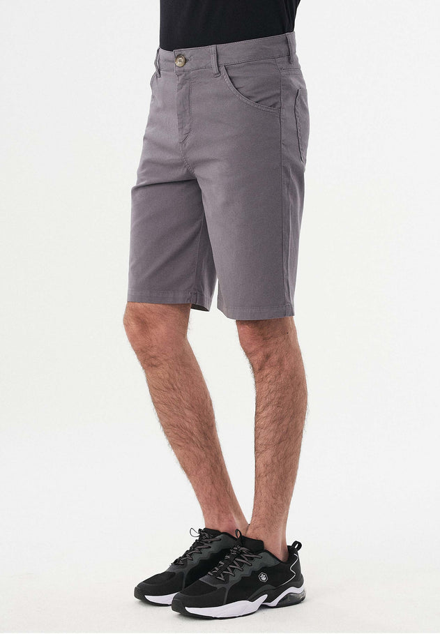Men's Five-Pocket Organic Cotton Bermuda Shorts Shadow