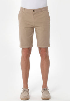 Men's Slim Organic Cotton Chino Shorts Beige