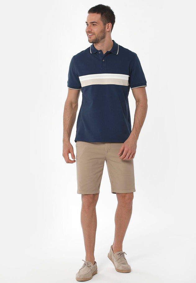 Men's Slim Organic Cotton Chino Shorts Beige
