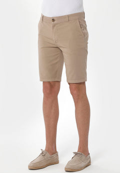 Men's Slim Organic Cotton Chino Shorts Beige
