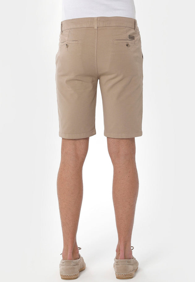 Men's Slim Organic Cotton Chino Shorts Beige