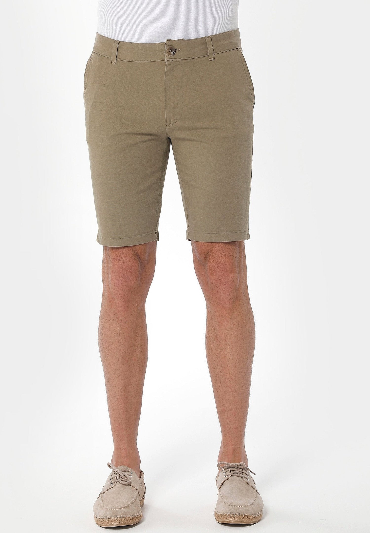 Men's Slim Organic Cotton Chino Shorts Olive