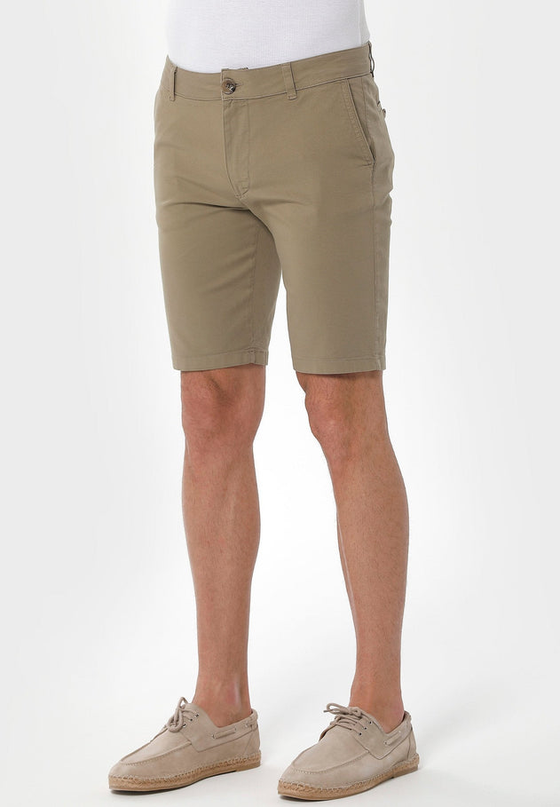Men's Slim Organic Cotton Chino Shorts Olive