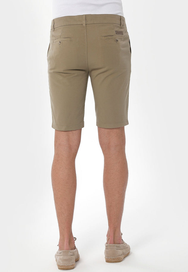 Men's Slim Organic Cotton Chino Shorts Olive