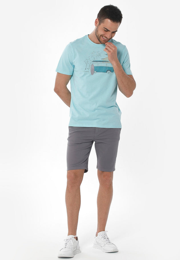Men's Slim Organic Cotton Chino Shorts Shadow