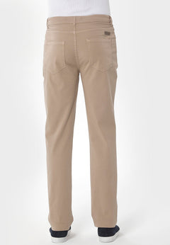 Men's Five-Pocket Organic Cotton Trousers Beige