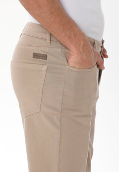 Men's Five-Pocket Organic Cotton Trousers Beige
