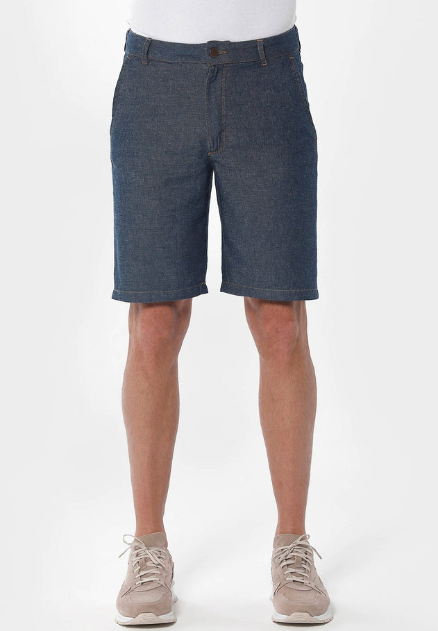 Men's Hemp Blend Denim Shorts Save Blue