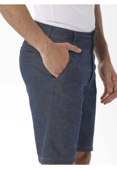 Men's Hemp Blend Denim Shorts Save Blue