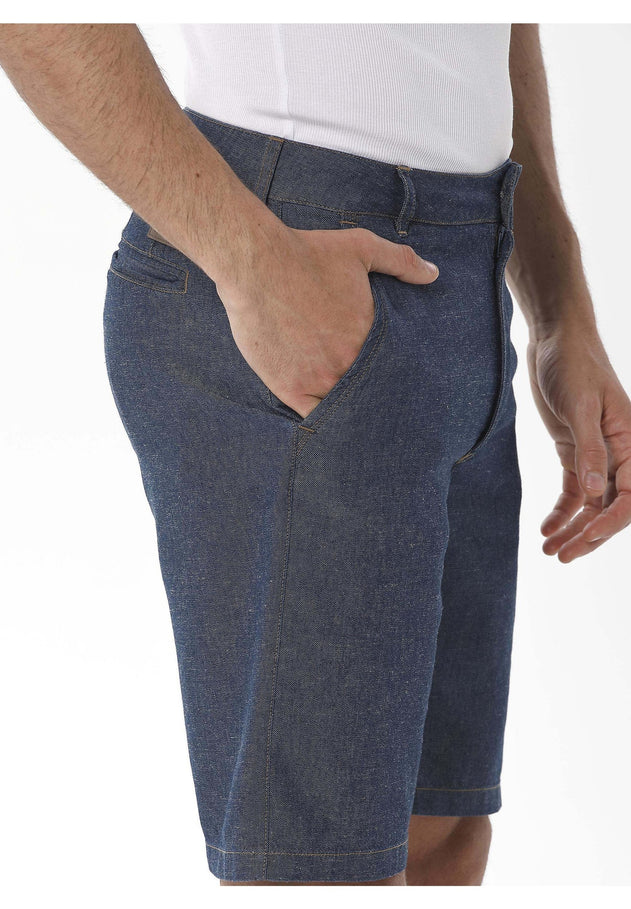Men's Hemp Blend Denim Shorts Save Blue