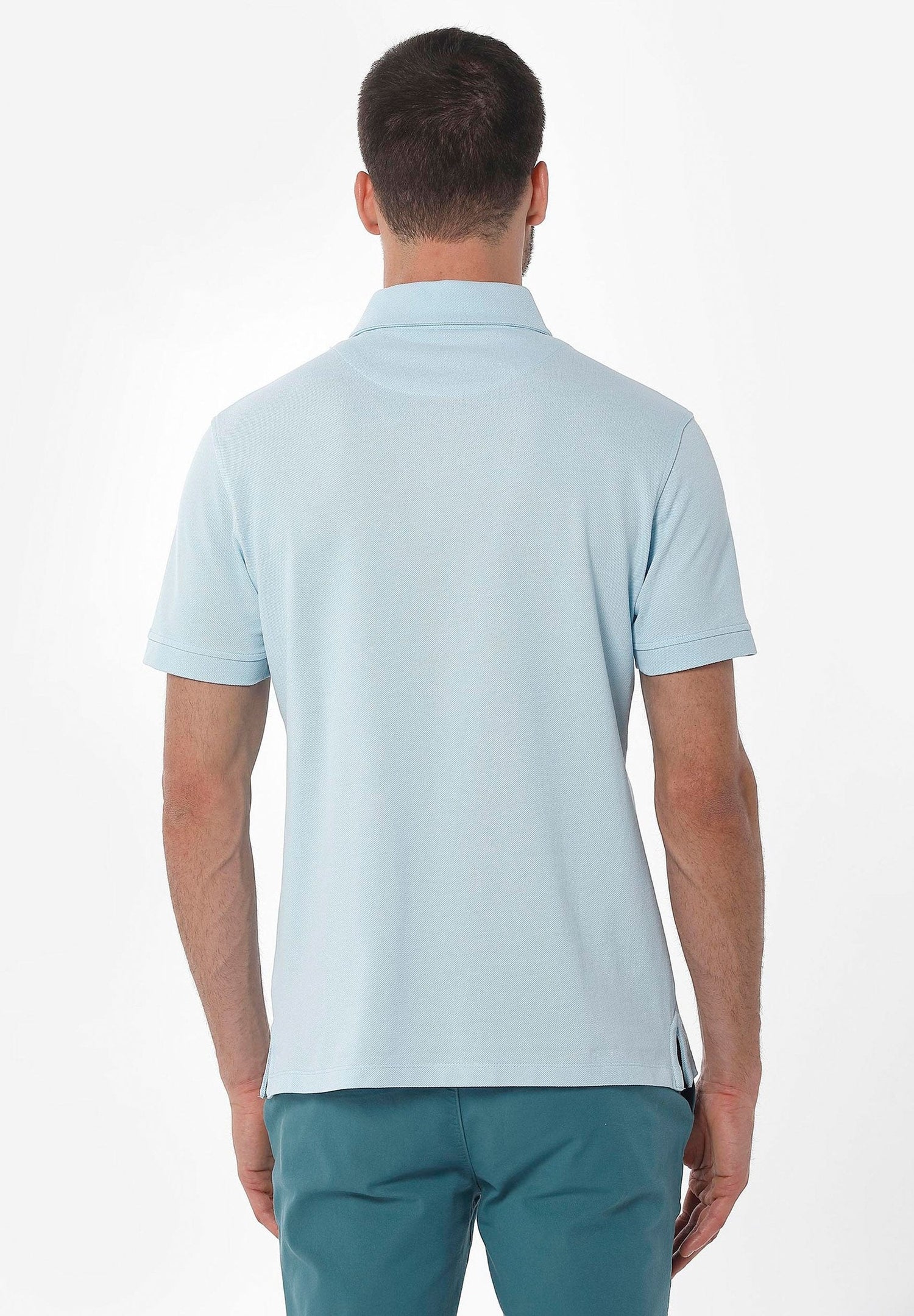 Men's Pique Polo T-Shirt Blue