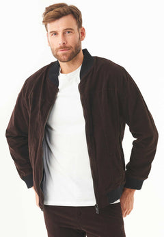 Men's Corduroy Bomber Jacket Espresso