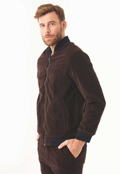 Men's Corduroy Bomber Jacket Espresso