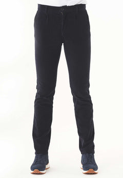 Men's Regular Fit Corduroy Trousers Dark Navy