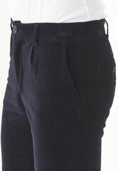 Men's Regular Fit Corduroy Trousers Dark Navy