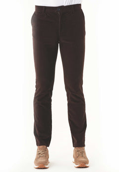 Men's Regular Fit Corduroy Trousers Espresso