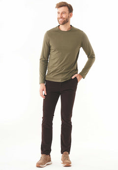 Men's Regular Fit Corduroy Trousers Espresso