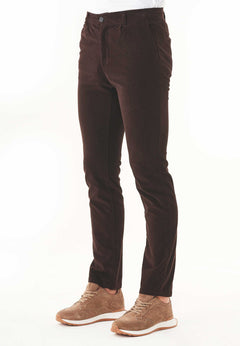 Men's Regular Fit Corduroy Trousers Espresso