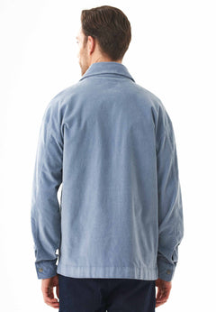 Men's Full Zip Corduroy Overshirt Dusty Blue