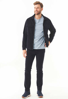Men's Slim Fit Corduroy Trousers Dark Navy