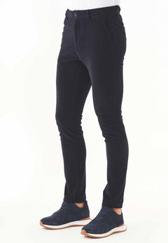 Men's Slim Fit Corduroy Trousers Dark Navy