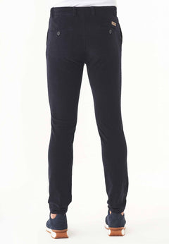Men's Slim Fit Corduroy Trousers Dark Navy