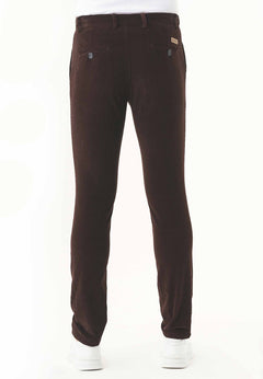 Men's Slim Fit Corduroy Trousers Espresso