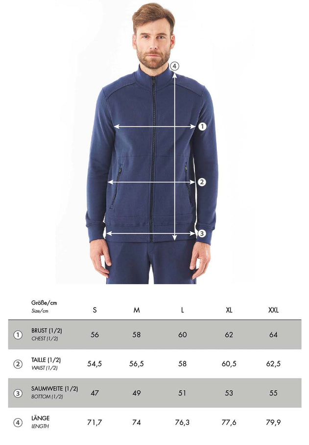 Organication size chart MOR14637