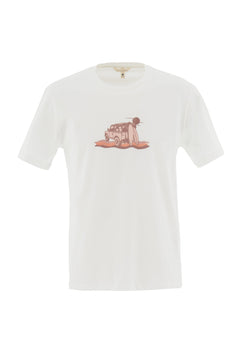 Men's Sunset Surf Organic Cotton T-Shirt Off White